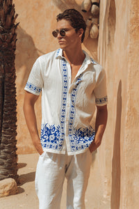 CASSIUS SHIRT - WHITE/ROYAL