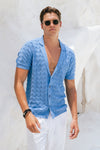 CASTRO KNIT TOP - BLUE