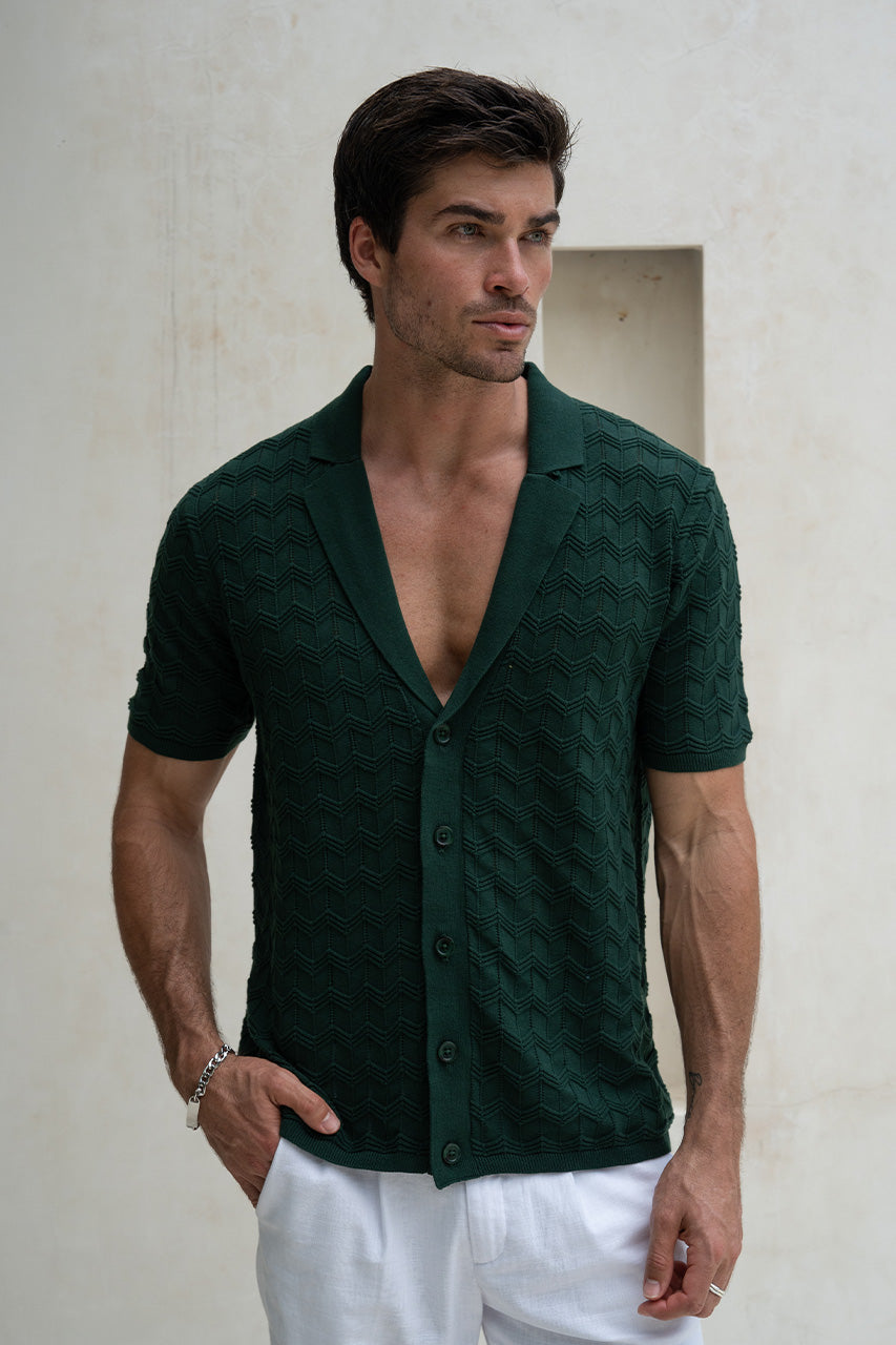 CASTRO KNIT TOP - FOREST