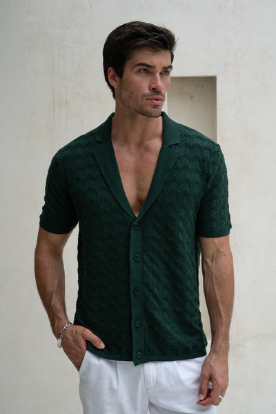 CASTRO KNIT TOP - FOREST