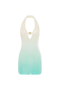 CATIANA MINI DRESS - AQUA OMBRE