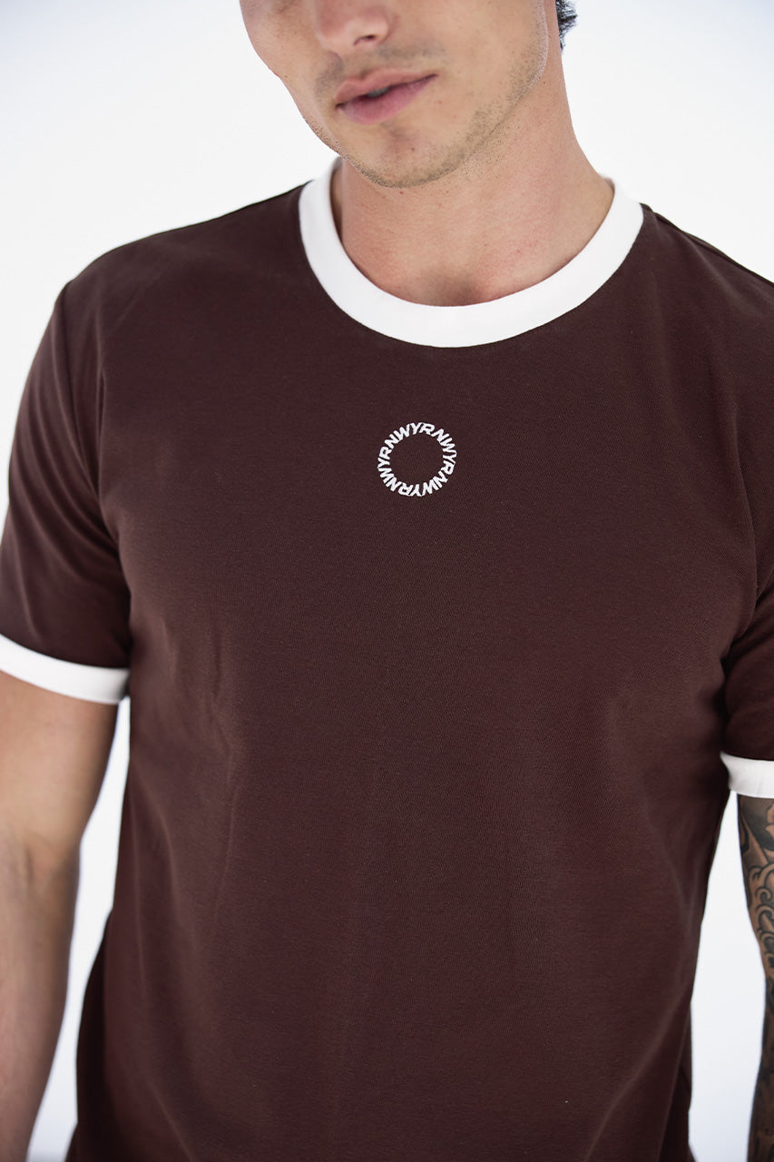 CAYDEN FITTED T-SHIRT - CHOCOLATE
