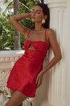 CHERISH MINI DRESS - RED