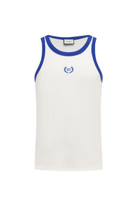 CHRIS RIBBED TANK - OFF WHITE/ROYAL