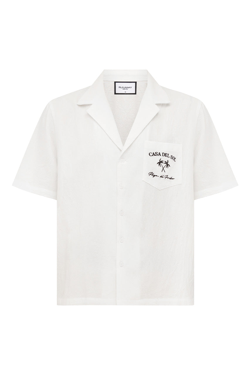 CILLIAN SHORT SLEEVE SHIRT - WHITE