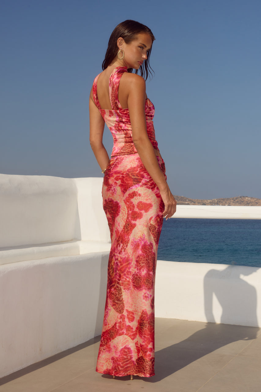 VERITY REVERSE HALTER NECK TOP - MOANA PINK