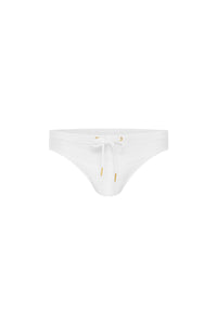 DAMIEN PLAIN RACER SWIM BRIEF - WHITE