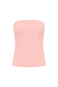 DARLA STRAPLESS LACE TRIM TOP - PINK