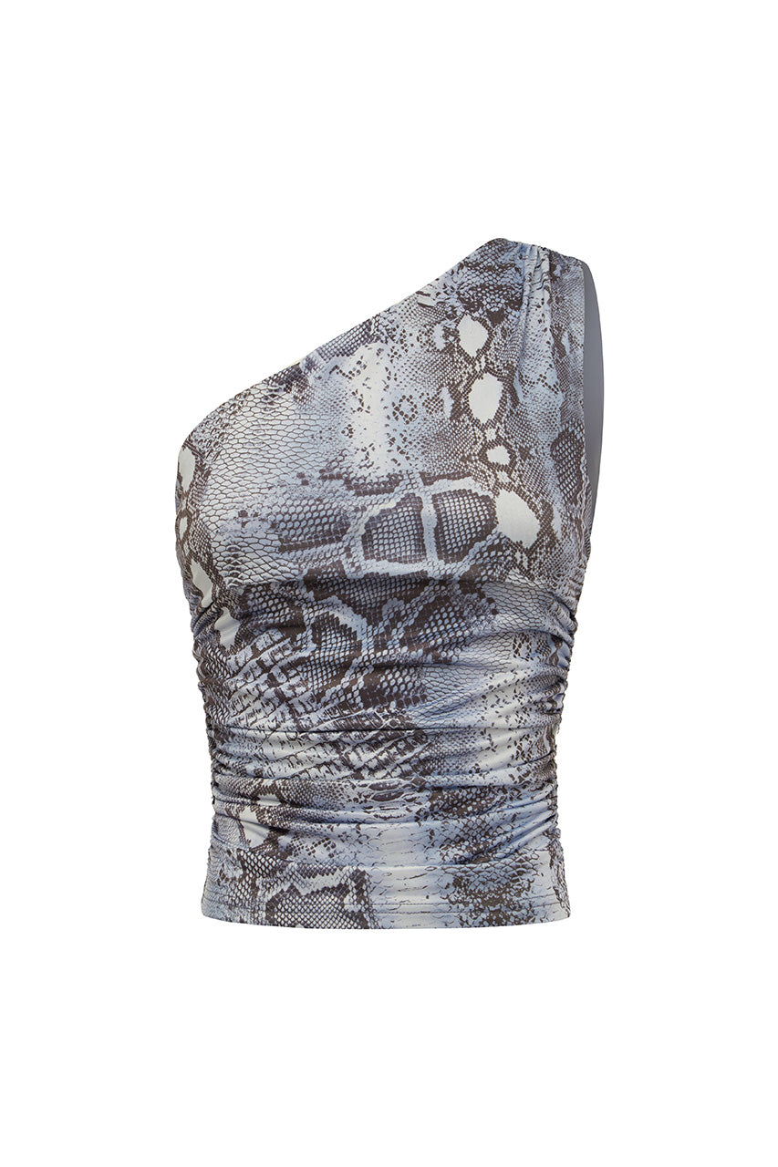 DAVEY ONE SHOULDER TOP - STEEL VIPER