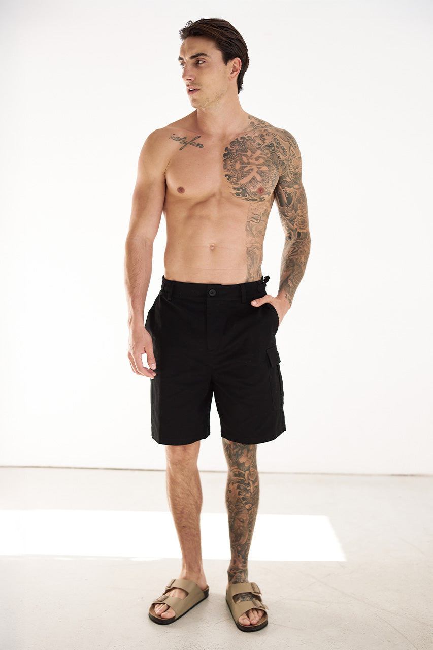 DAX CARGO SHORTS - BLACK
