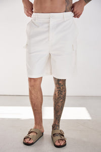 DAX CARGO SHORTS - WHITE