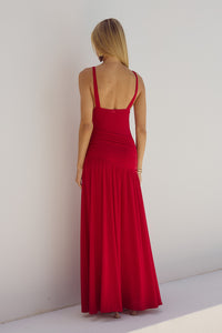 DENVER MAXI DRESS - CHERRY