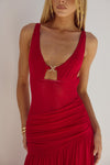DENVER MAXI DRESS - CHERRY