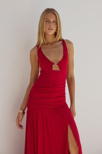 DENVER MAXI DRESS - CHERRY