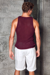 DIMITRI KNIT TOP - WINE