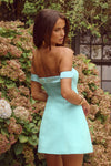 EBONY MINI DRESS - AQUA