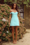 EBONY MINI DRESS - AQUA