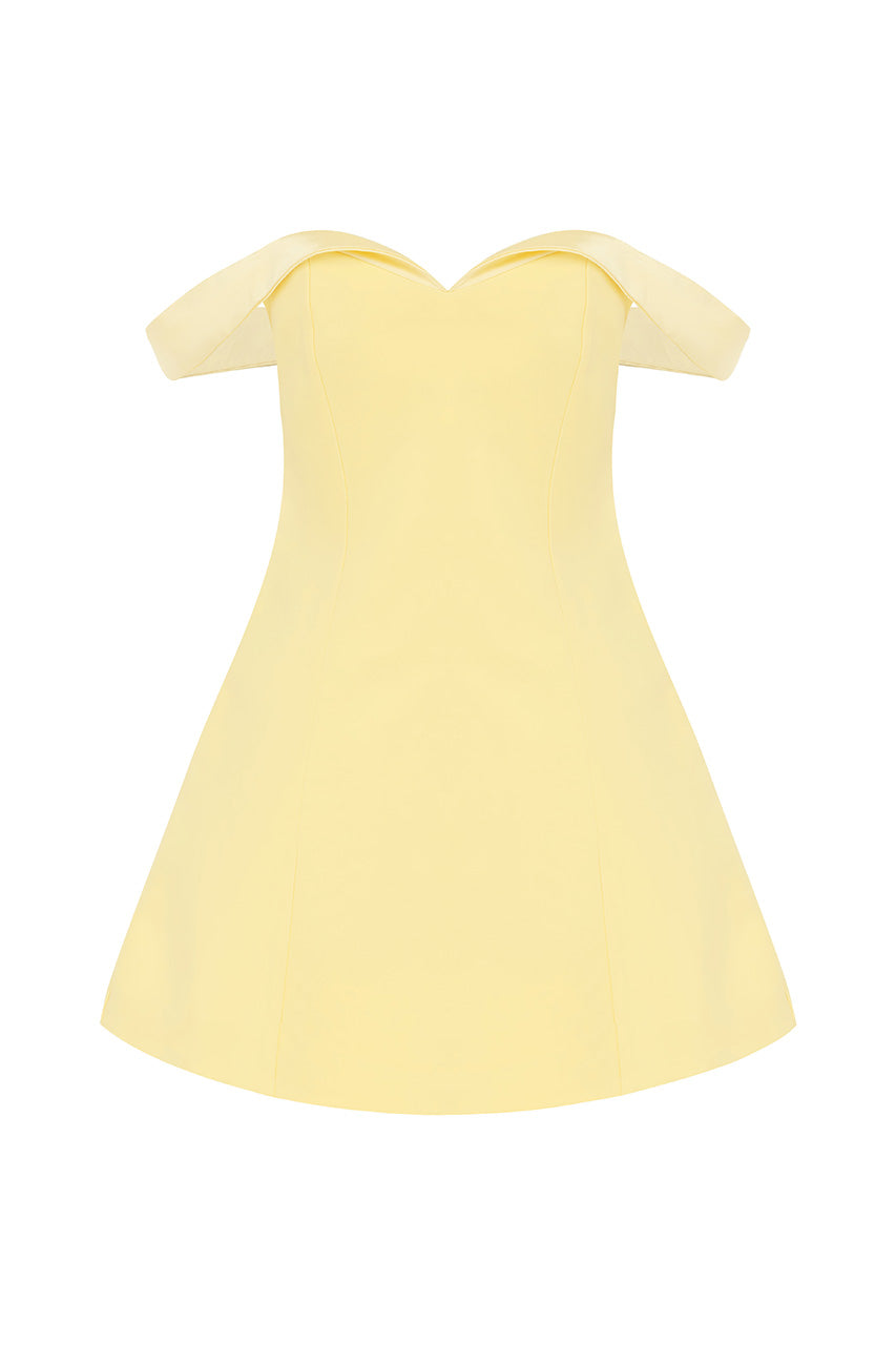 EBONY MINI DRESS - LEMON