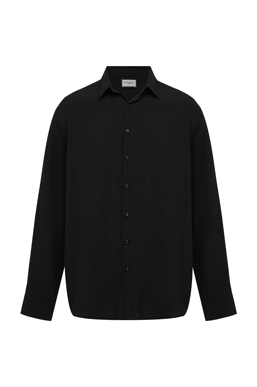 EDDIE LONG SLEEVE SHIRT - BLACK