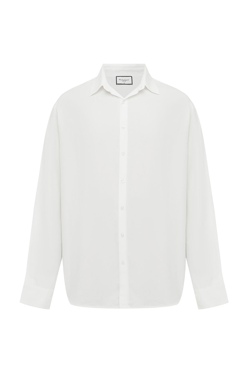 EDDIE LONG SLEEVE SHIRT - WHITE