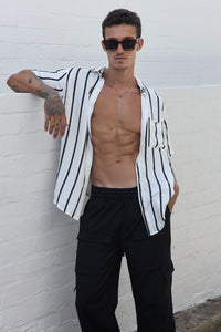 ELIJAH SHIRT - WHITE/BLACK
