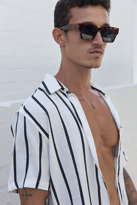 ELIJAH SHIRT - WHITE/BLACK