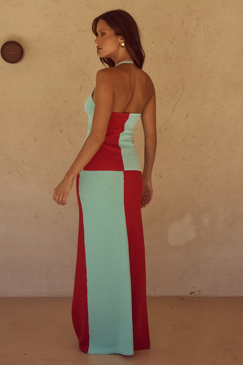 ELITA MAXI SKIRT - JAFFA/BLUE