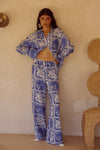 ELKA PALAZZO PANT - HAVANNA NAVY