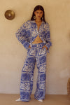 ELKA PALAZZO PANT - HAVANNA NAVY