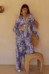 ELKA PALAZZO PANT - HAVANNA NAVY