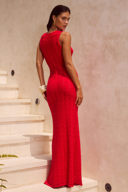 ELLIRA MAXI DRESS - RED