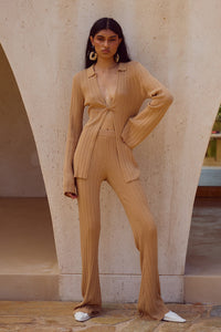 ELOWEN KNIT PANT - FAWN