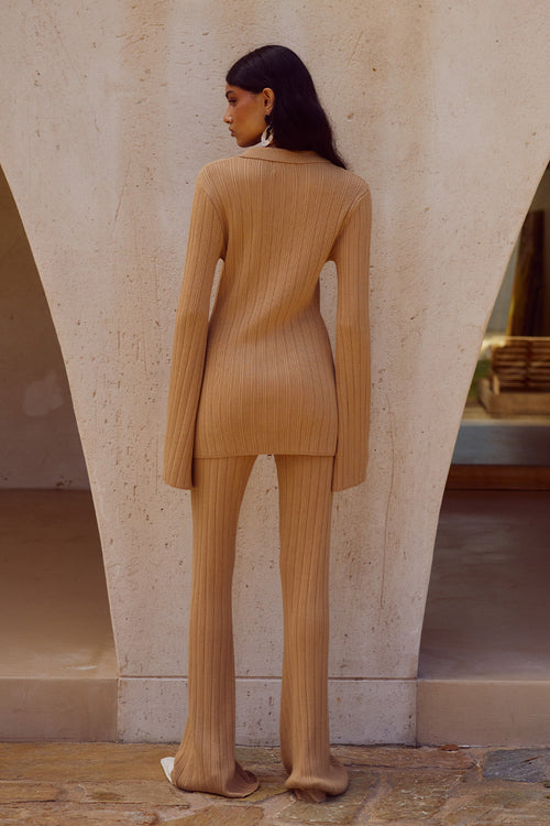 ELOWEN KNIT PANT - FAWN