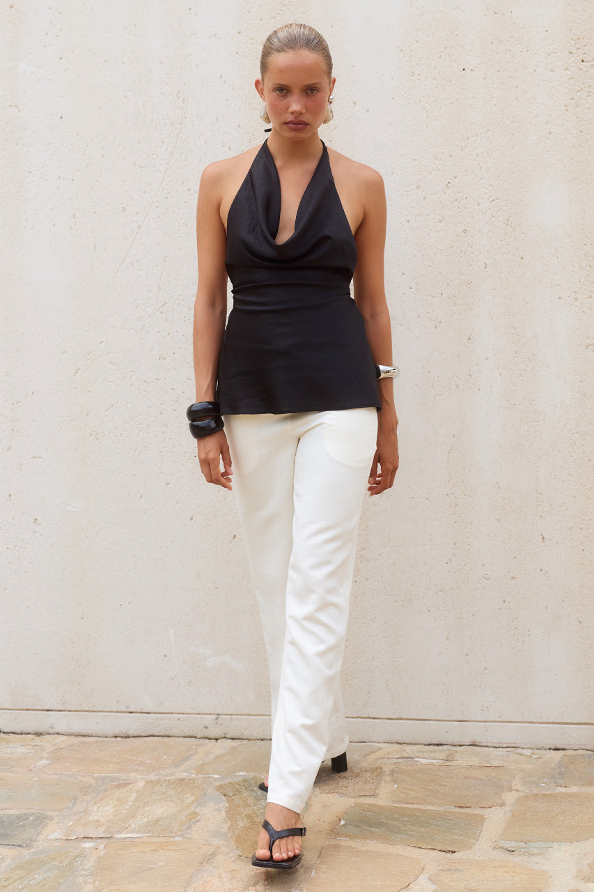 KALLI STRAIGHT LEG PANTS - SAND