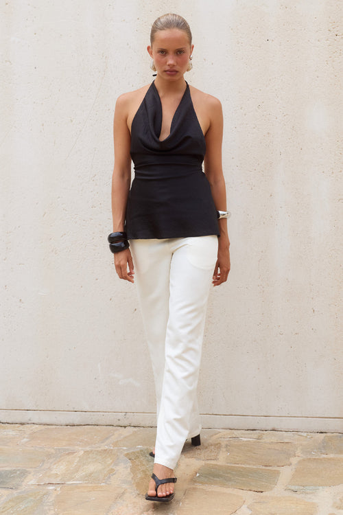 KALLI STRAIGHT LEG PANTS - SAND