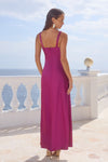 ESME HIGH SPLIT MAXI DRESS - PLUM