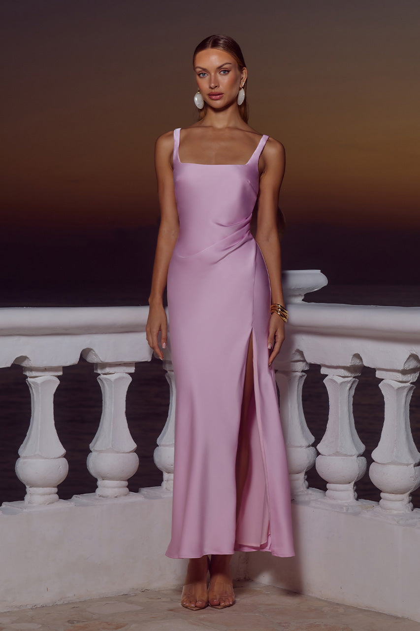 ESME HIGH SPLIT MAXI DRESS - PETAL