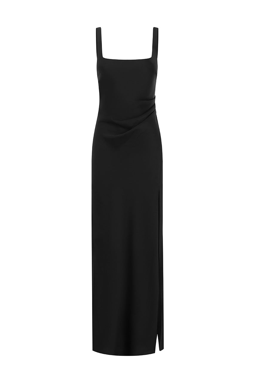 ESME HIGH SPLIT MAXI DRESS - NOIR