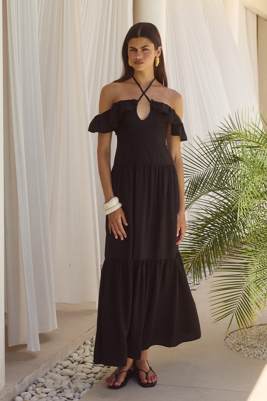 ETALLIA MAXI DRESS - BLACK