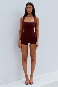 FAWN SQUARE NECK TANK TOP - CHERRY