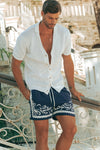 FLORIAN SHORT - BLUE/WHITE