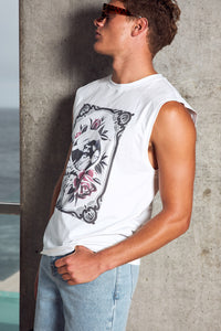 FORTUNA SLEEVELESS TOP - WHITE