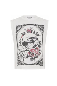 FORTUNA SLEEVELESS TOP - WHITE