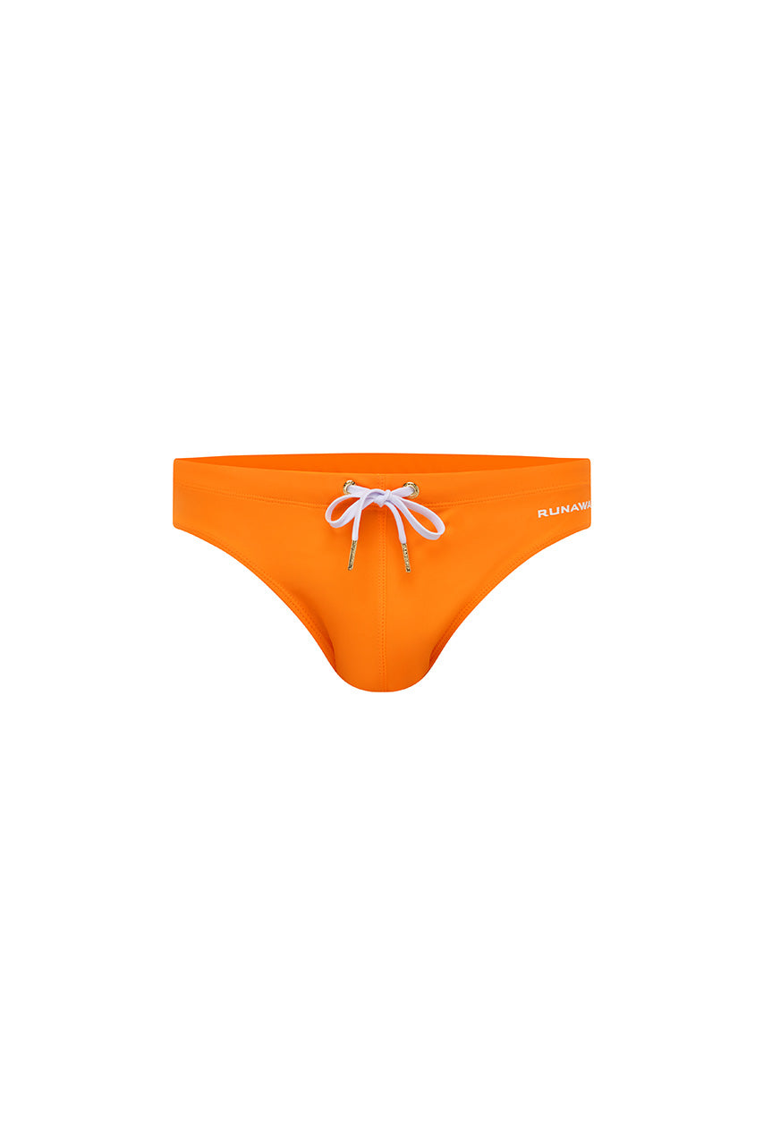 FRANCO PRINTED RACER SWIM BRIEF - ORANGE/CASA PRINT