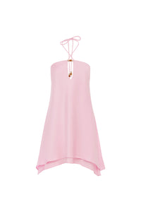 FREYA FLOWY HALTER MINI DRESS - PETAL
