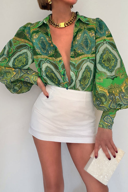 FLEETWOOD BLOUSE - INDIANA GREEN