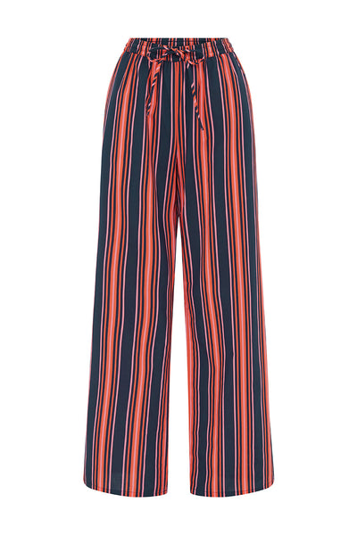 GABBIE PANT - ORANGE/NAVY