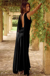 GABRIELLA COWL MAXI DRESS - BLACK