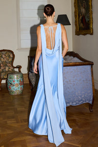 GABRIELLA  COWL MAXI DRESS - BLUEBELL