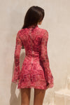 GENELLE SLEEVED MINI DRESS - GAIA PINK